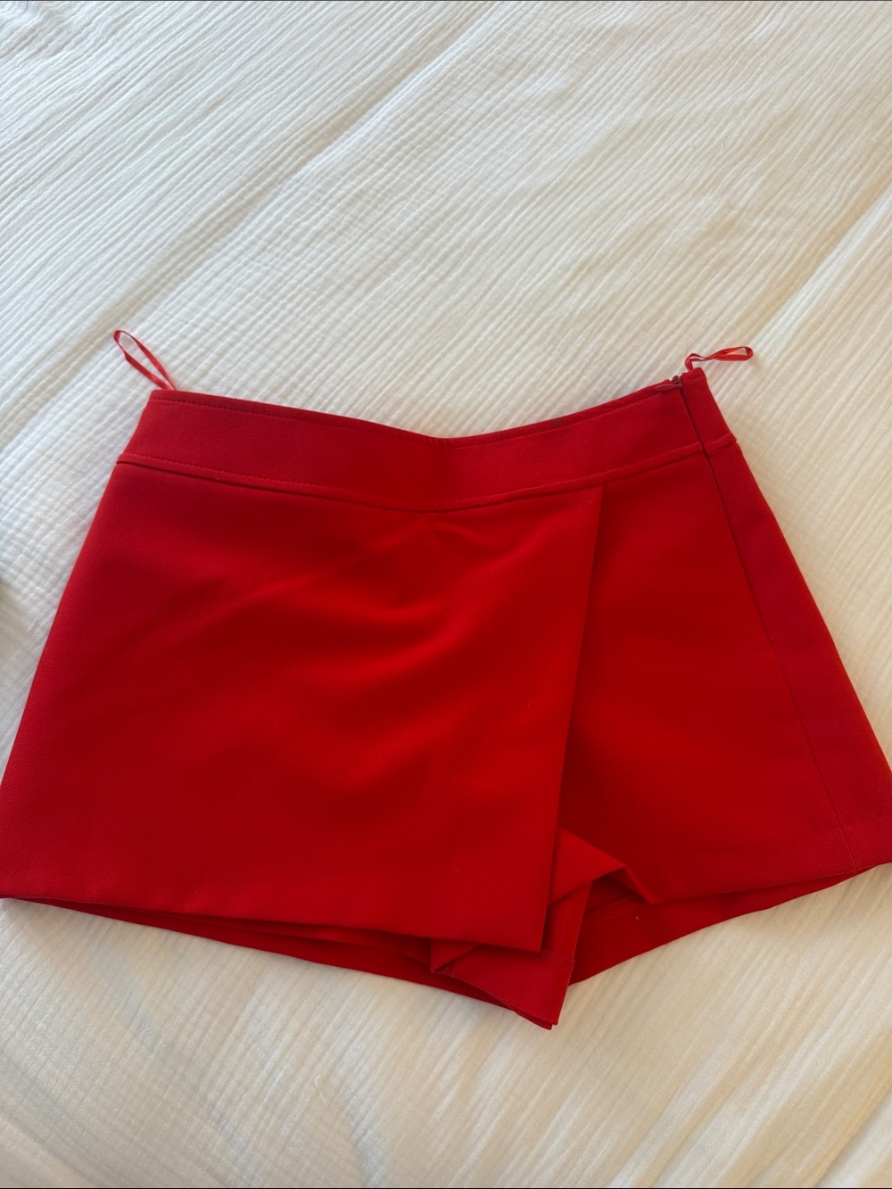 Zara Red Wrap Skort